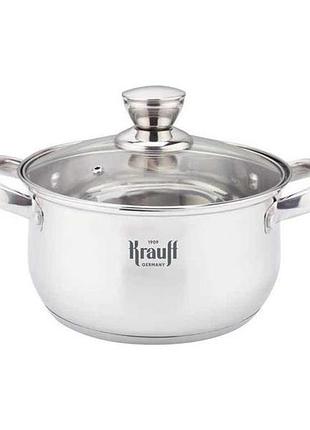 Каструля з кришкою krauff 26-238-095 5.8 л 24 см срібляста