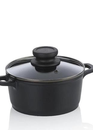 Каструля з кришкою kela atura 15169 16 см 1 л чорна