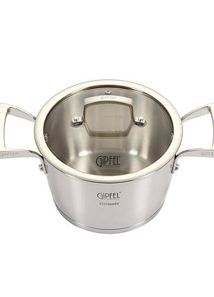 Кастрюля gipfel genesis gp-1253 18 см 2.2 л серебристая