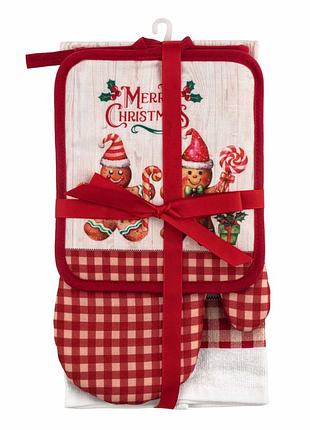 Подарочный набор для кухни ardesto christmas gingerbread art14hgr 3 предмета