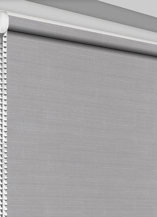 Рулонная штора rolets лён 1-7436-1000 100x170 см открытого типа светло-серая