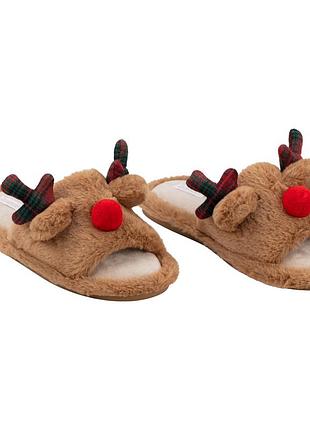 Взуття домашнє ardesto christmas art2538db 38/39 розмір коричневий