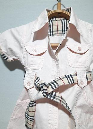 Плаття дитяче  burberry  1-2 роки ніжно рожеве пудрове  з 100% котону