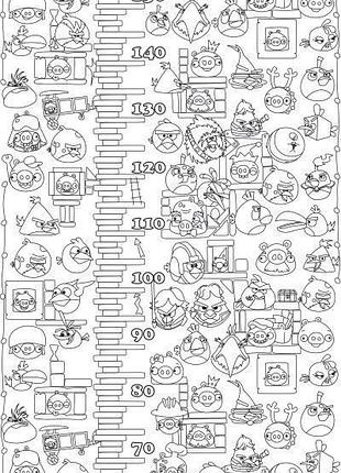 Обои-раскраски ростомер angry birds 60*120 c-120008