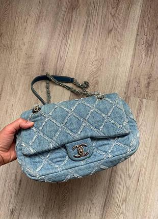 Джинсовий клатч сумка chanel