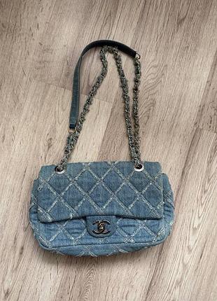Джинсовий клатч сумка chanel 10