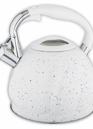 Чайник со свистком edenberg eb-1904-white 3 л белый