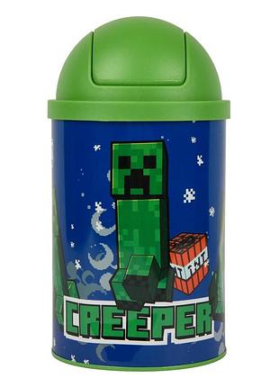 Настольный контейнер для мусора yes minecraft creeper 708569 10х18 см