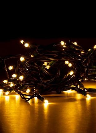 Светодиодная гирлянда уличная novogod'ko 801190 12.25 м 65 led теплый белый