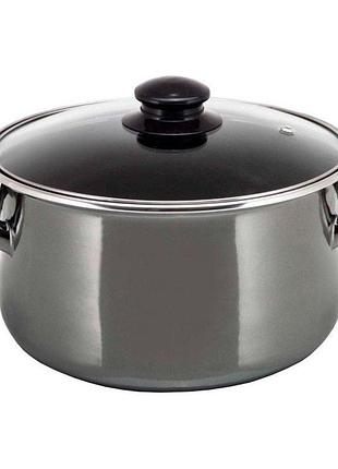 Кастрюля эмалированная idea home antrasit grey 6832815 22 см 4.8 л