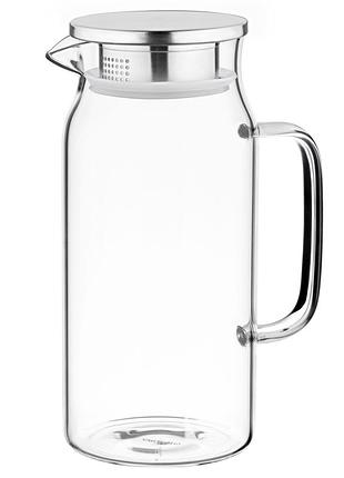 Глечик з кришкою ardesto ar2612bpg 1200 мл