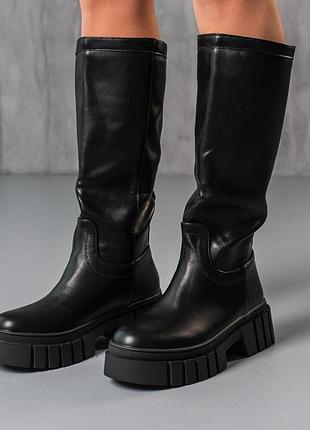 Сапоги женские fashion alvira 3867 40 размер 25,5 см черный
