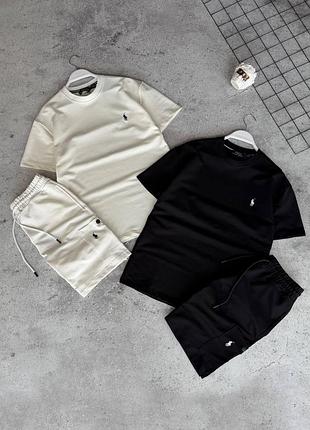 Стильный комплект футболка + шорты polo ralph lauren