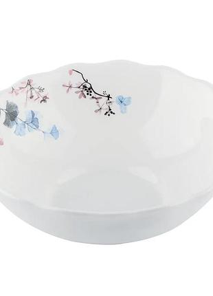 Салатник vittora wave східні мотиви v-155em 15.5 см білий