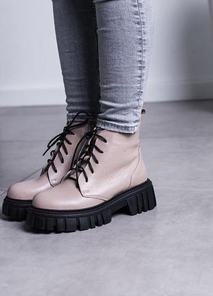 Черевики жіночі fashion clyde 3443 36 розмір 23,5 см бежевий