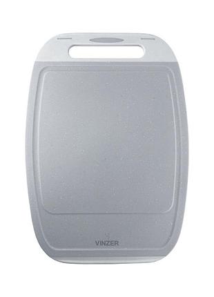 Доска разделочная vinzer vz-50259 32x23x1 см серая