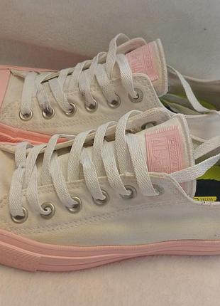 Converse chuck taylor all star ii ox в белом и розовом цветах-39 г.