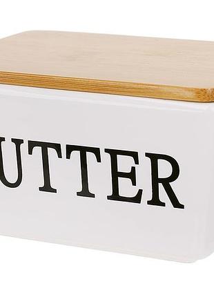 Масленка bona di butter 304-027 7.8х10.2х13.8 см белая