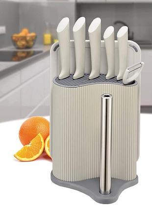Набор кухонных ножей maestro mr-1413-grey 8 предметов серый