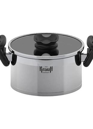 Каструля з кришкою krauff elegance 26-247-029 18 см 2.9 л срібляста