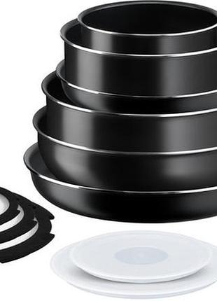 Набор посуды tefal ingenio easy сook & сlean l1539843 13 предметов черный