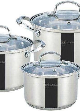 Набор кастрюль 6 пр rainstahl rs-1616-06
