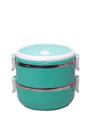 Ланч бокс харчовий frico fru-390-turquoise 1,4 л бірюзовий