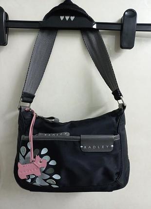 Сумка багет через плечо женская текстиль  radley англии