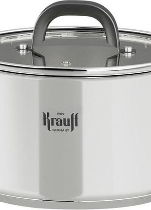 Каструля з кришкою krauff 26-303-011 24 см 6 л срібляста
