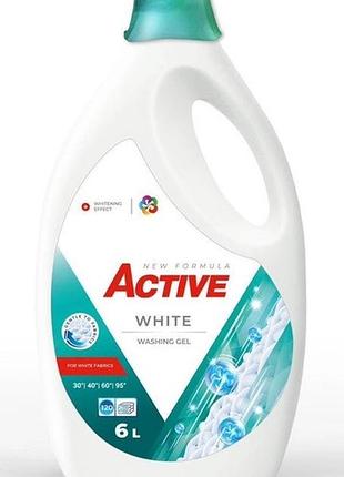 Гель для стирки белых вещей active white 4820196010913 6 л