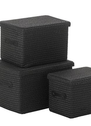 Набір кошиків kela rimossa 32124 3 предмети чорний