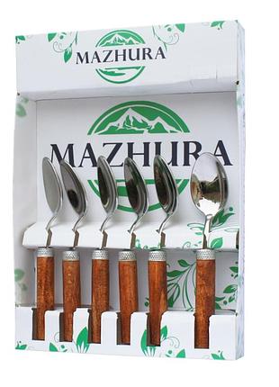 Набор чайных ложек mazhura wood walnut mz-505660 6 шт