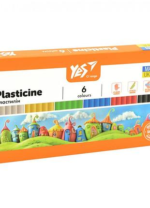 Пластилін yes orange line 540686 6 кольорів 120 г