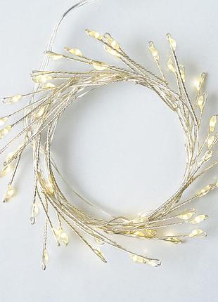 Электрическая гирлянда yes кластер 975017 1 м 50 led тепло-белая