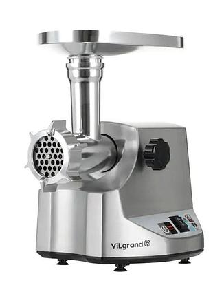 Мясорубка электрическая vilgrand v307-smg 3000 вт серебристая