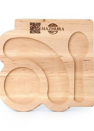 Доска сервировочная mazhura mz-728430 21х19,5 см бежевая