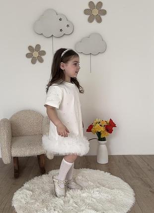 Белое летнее платье для девочки 4