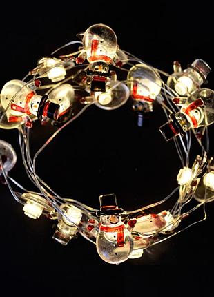 Светодиодная гирлянда yes снеговики 801213 20 led 2.2 м
