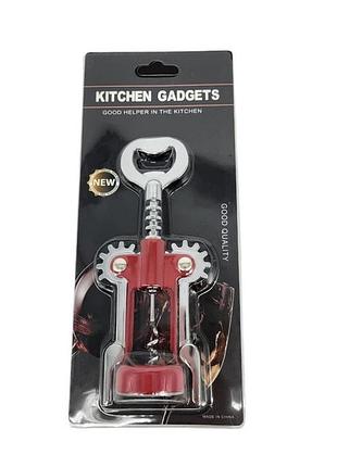 Штопор kitchen a815/ddf912 15х6.5 см червоний