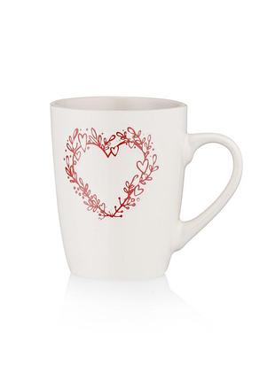Кружка ardesto heart ar3467w 320 мл білий