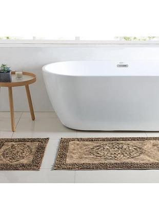 Набор ковриков для ванной arya tiffany ar-a107214-brown 2 предмета коричневый