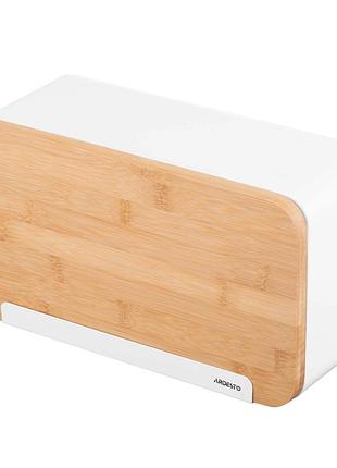 Хлебница ardesto midori ar-0914-wb 33х13х18 см белая