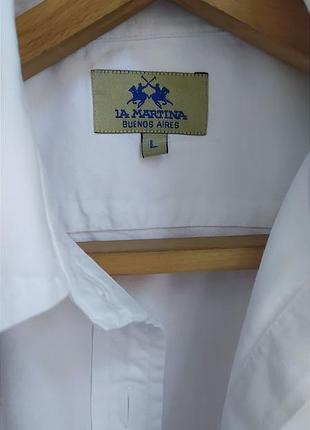 Женская редкая белая рубашка la martina, buenos aires, оригинал