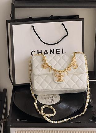 Сумка mini lambskin coco charms rectangular classic flap bag 4