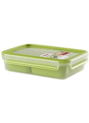 Ланч бокс пищевой tefal masterseal clip go k3100412 1200 мл салатовый