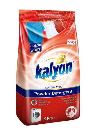 Порошок для стирки цветных и белых вещей kalyon lovely 8680731426472 9 кг