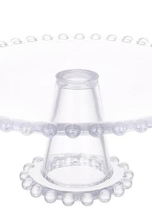 Тортовница на ножке bona di bauble 992-017 21х11.5 см прозрачная