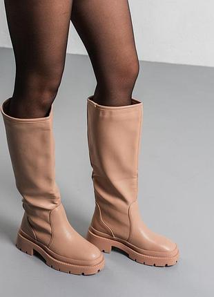 Чоботи жіночі fashion gamora 3864 38 розмір 24,5 см бежевий
