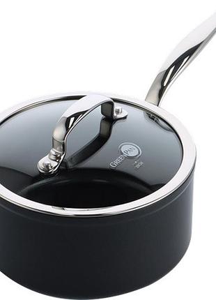 Ковш с крышкой greenpan barcelona pro cc005332-001 20 см 3.1 л черный