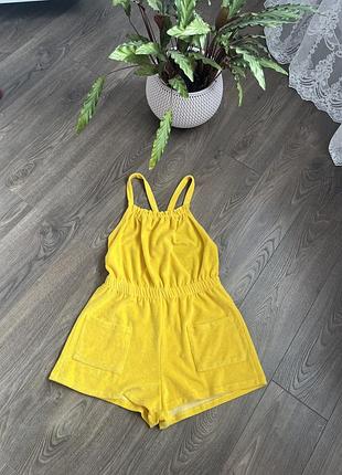 Стильний махровий комбінезон від zara. розмір l